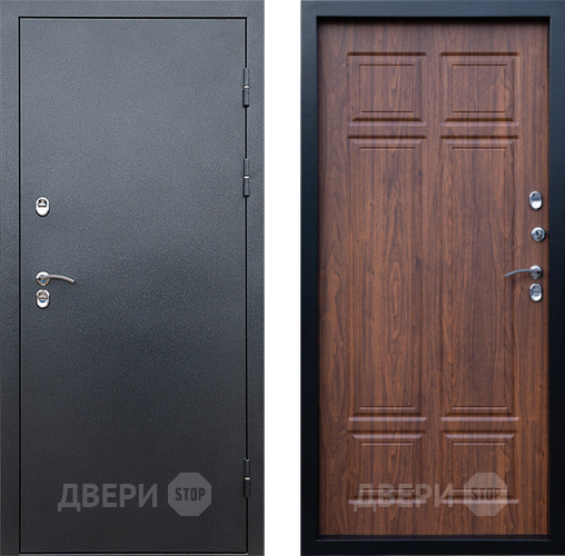 Входная металлическая Дверь Престиж TERMO с терморазрывом Снегирь Серебро Премиум Орех темный в Химках