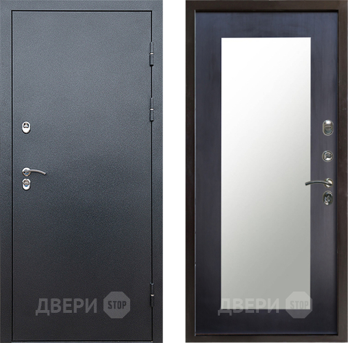 Дверь Престиж TERMO с терморазрывом Снегирь Серебро Зеркало пастораль Венге в Химках