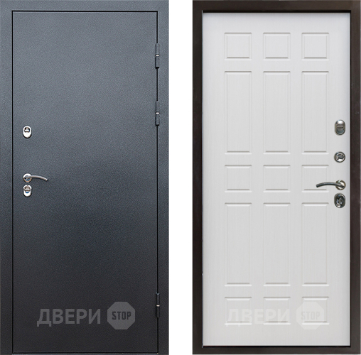 Входная металлическая Дверь Престиж TERMO с терморазрывом Снегирь Серебро Спарта Лиственница белая в Химках