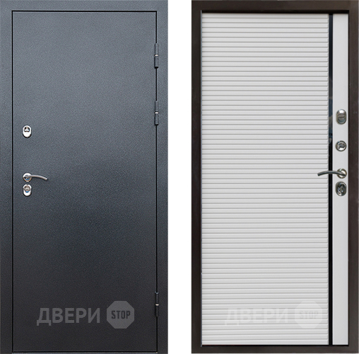 Входная металлическая Дверь Престиж TERMO с терморазрывом Снегирь Серебро Porte Белый в Химках