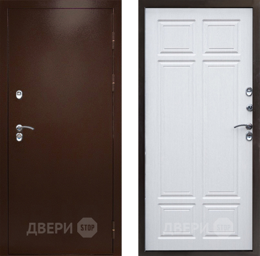 Входная металлическая Дверь Престиж TERMO с терморазрывом Снегирь Медь Премиум Лиственница белая в Химках