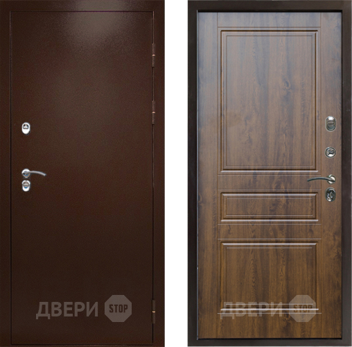 Входная металлическая Дверь Престиж TERMO с терморазрывом Снегирь Медь Классика Дуб в Химках
