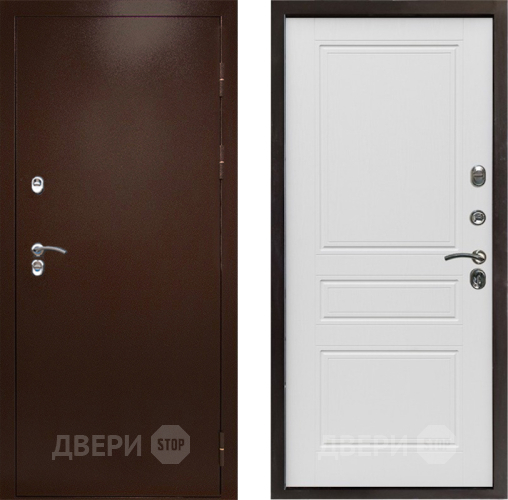 Входная металлическая Дверь Престиж TERMO с терморазрывом Снегирь Медь Классика Лиственница белая в Химках