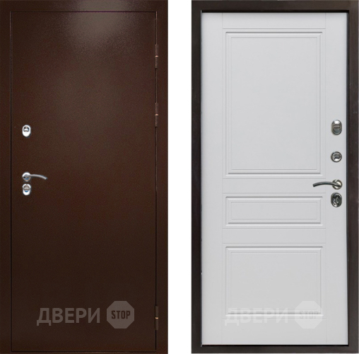 Дверь Престиж TERMO с терморазрывом Снегирь Медь Классика Белый матовый в Химках