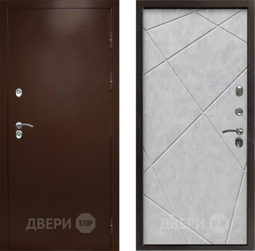 Входная металлическая Дверь Престиж TERMO с терморазрывом Снегирь Медь Лучи Бетон светлый в Химках