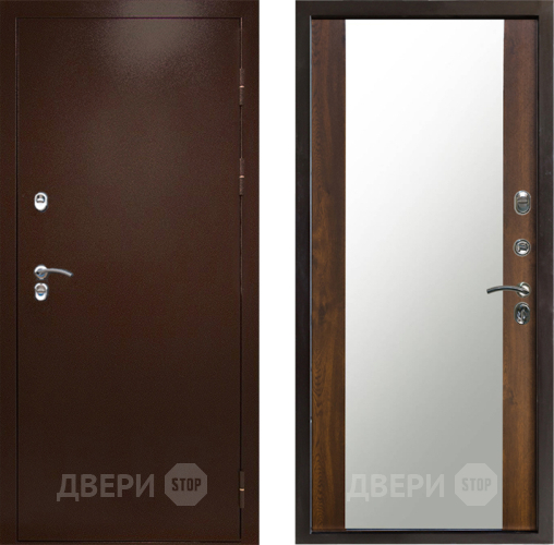 Дверь Престиж TERMO с терморазрывом Снегирь Медь Зеркало Дуб в Химках