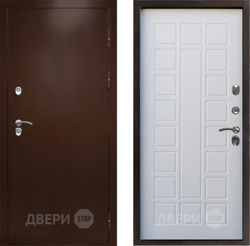 Входная металлическая Дверь Престиж TERMO с терморазрывом Снегирь Медь Престиж Белое дерево в Химках