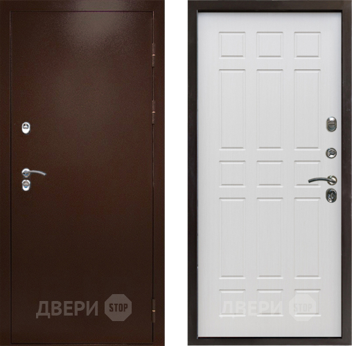 Входная металлическая Дверь Престиж TERMO с терморазрывом Снегирь Медь Спарта Лиственница белая в Химках