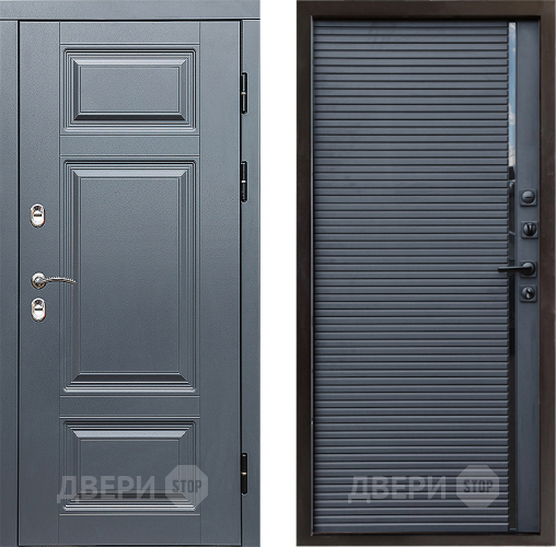 Входная металлическая Дверь Престиж TERMO с терморазрывом Премиум Грэй Porte Черный кварц в Химках