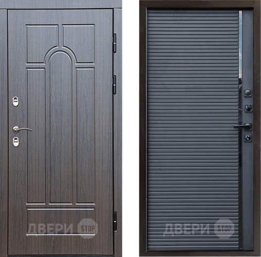 Входная металлическая Дверь Престиж TERMO с терморазрывом Арка Porte Черный кварц в Химках