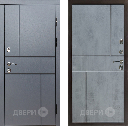 Входная металлическая Дверь Престиж TERMO с терморазрывом Горизонт Грэй Горизонт Бетон темный в Химках