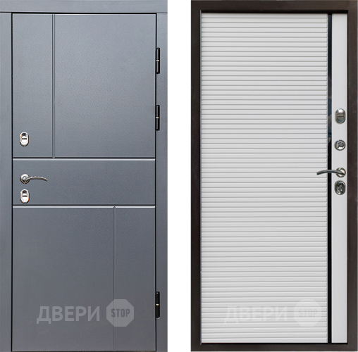 Входная металлическая Дверь Престиж TERMO с терморазрывом Горизонт Грэй Porte Белый в Химках