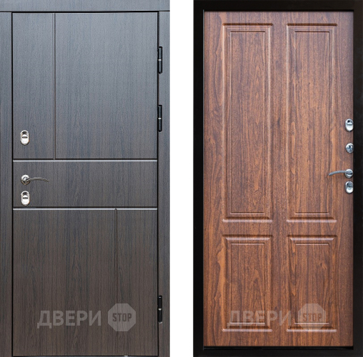 Входная металлическая Дверь Престиж TERMO с терморазрывом Горизонт Венге Премиум Орех светлый в Химках