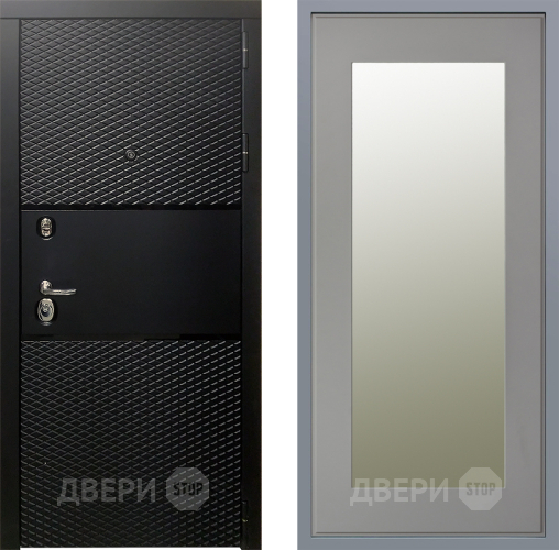 Дверь Заводские двери Тефлон Зеркало Модерн Грей софт в Химках