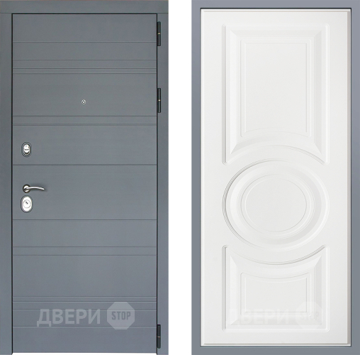 Дверь Заводские двери Лира Софт графит Неаполь Лофт белый в Химках
