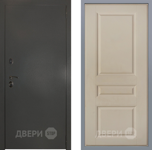 Дверь Заводские двери Эталон 3к антик серебро Стокгольм Шампань в Химках