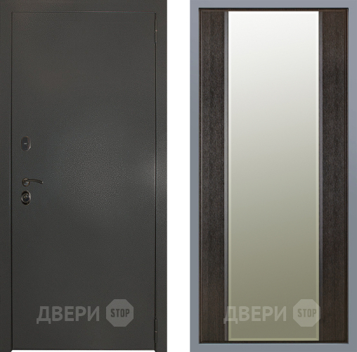 Дверь Заводские двери Эталон 3к антик серебро Зеркало Макси Венге в Химках