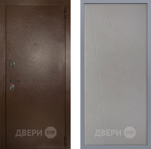 Дверь Заводские двери Эталон 3к антик медь Флитта Грей софт в Химках