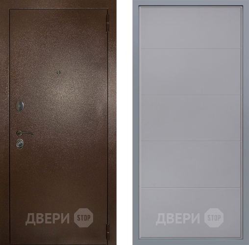 Дверь Заводские двери Эталон 3к антик медь Тривия Грей софт в Химках