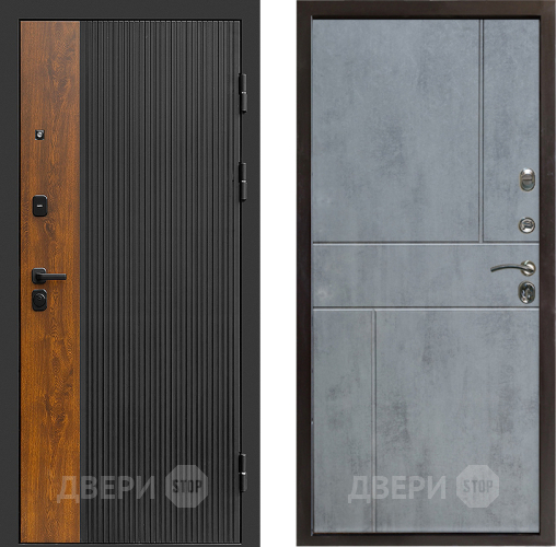 Входная металлическая Дверь Престиж Prestizh Горизонт Бетон темный в Химках