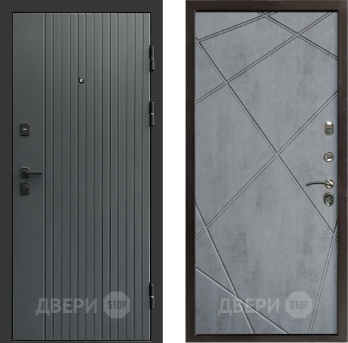 Дверь Престиж Tvist Grey Лучи Бетон темный в Химках