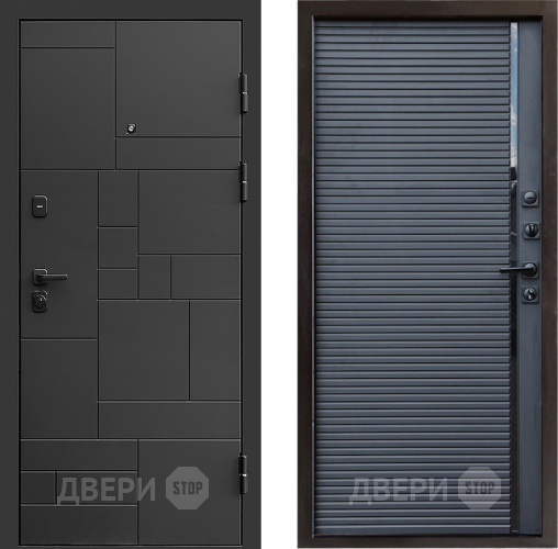 Входная металлическая Дверь Престиж Kvadro Porte Черный кварц в Химках