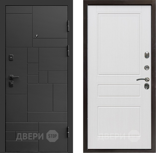 Входная металлическая Дверь Престиж Kvadro Классика Белое дерево в Химках