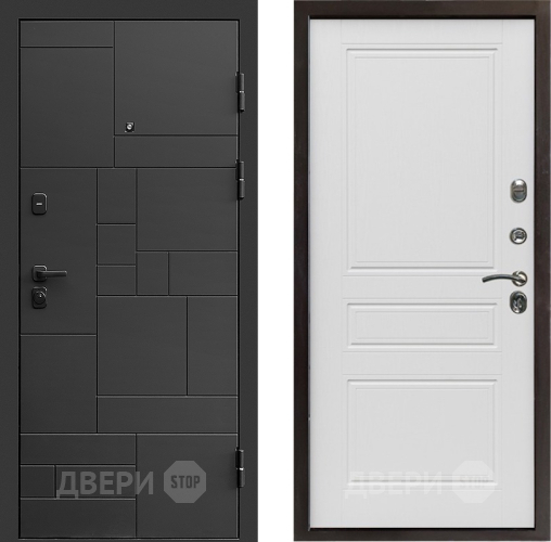 Входная металлическая Дверь Престиж Kvadro Классика Лиственница белая в Химках