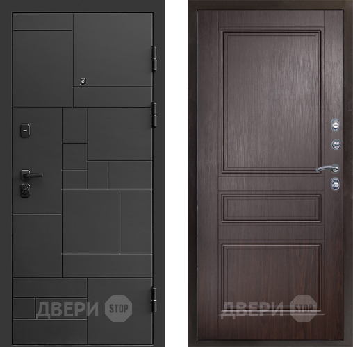 Входная металлическая Дверь Престиж Kvadro Классика Венге в Химках