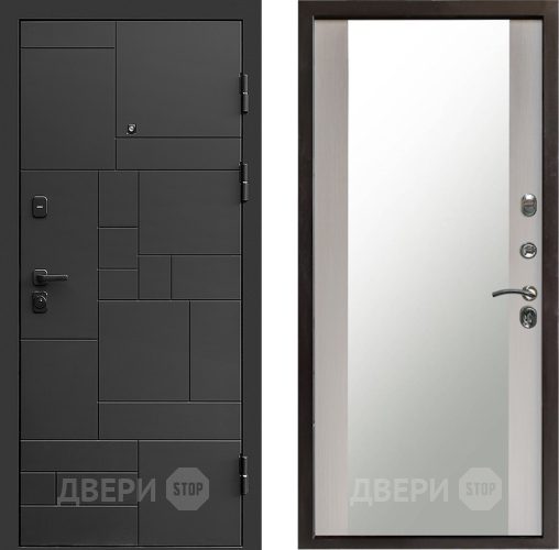 Дверь Престиж Kvadro Зеркало Лиственница белая в Химках