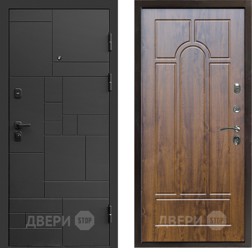 Входная металлическая Дверь Престиж Kvadro Арка Дуб в Химках