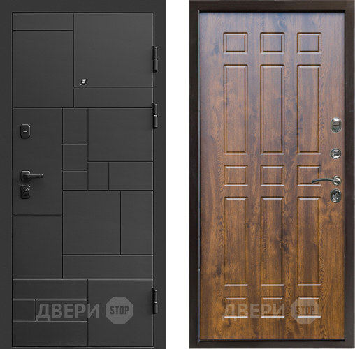 Входная металлическая Дверь Престиж Kvadro Спарта Дуб в Химках