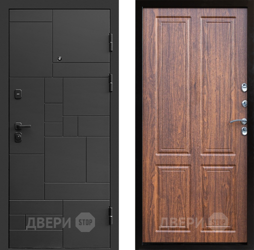 Входная металлическая Дверь Престиж Kvadro Премиум Орех светлый в Химках