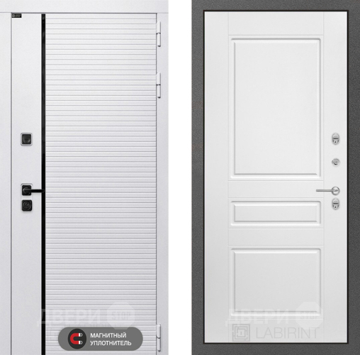 Дверь Лабиринт (LABIRINT) Royal 03 Белый софт в Химках