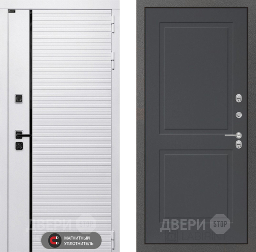Входная металлическая Дверь Лабиринт (LABIRINT) Royal 11 Графит софт в Химках