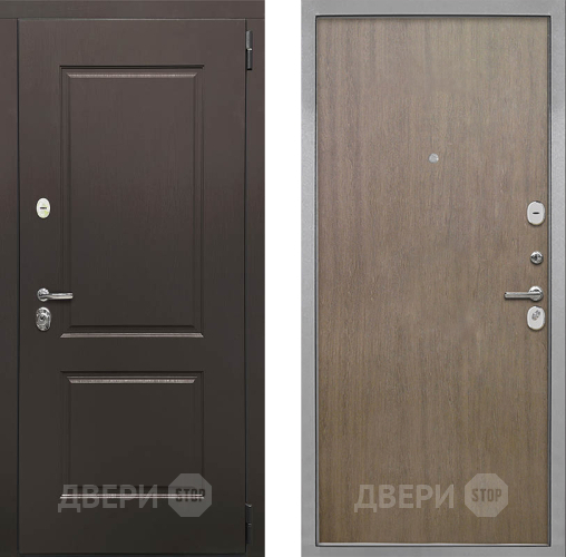 Входная металлическая Дверь Интекрон (INTECRON) Кампо Гладкая шпон Венге коричневый в Химках