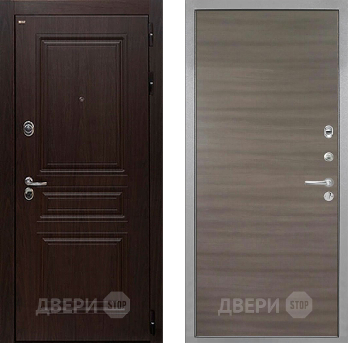 Входная металлическая Дверь Интекрон (INTECRON) Брайтон Тиковое Дерево Гладкая Дуб тоскано поперечный в Химках