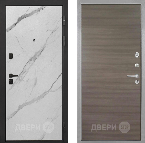 Дверь Интекрон (INTECRON) Профит Black Мрамор Арктик Гладкая Дуб тоскано поперечный в Химках
