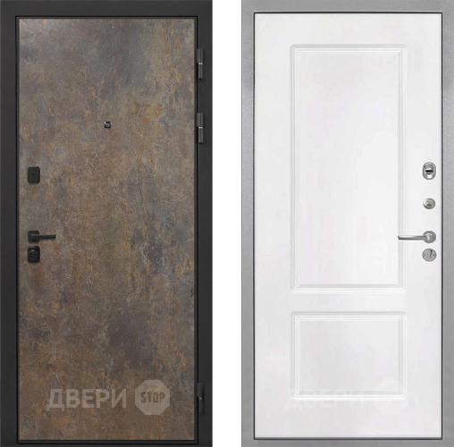 Дверь Интекрон (INTECRON) Профит Black Гранж КВ-2 Белый матовый в Химках