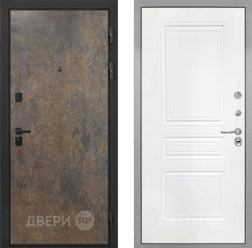 Дверь Интекрон (INTECRON) Профит Black Гранж ФЛ-243 Белый матовый в Химках