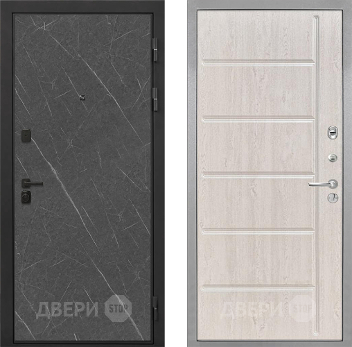 Входная металлическая Дверь Интекрон (INTECRON) Профит Black Гранит Лава Оникс ФЛ-102 Сосна белая в Химках