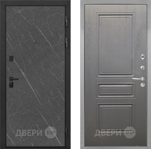 Входная металлическая Дверь Интекрон (INTECRON) Профит Black Гранит Лава Оникс ФЛ-243 Графит вуд дуб в Химках