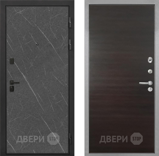 Входная металлическая Дверь Интекрон (INTECRON) Профит Black Гранит Лава Оникс Гладкая Эковенге поперечный в Химках