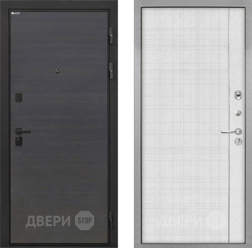 Входная металлическая Дверь Интекрон (INTECRON) Профит Black Эковенге В-07 с молдингом Лофт белый в Химках