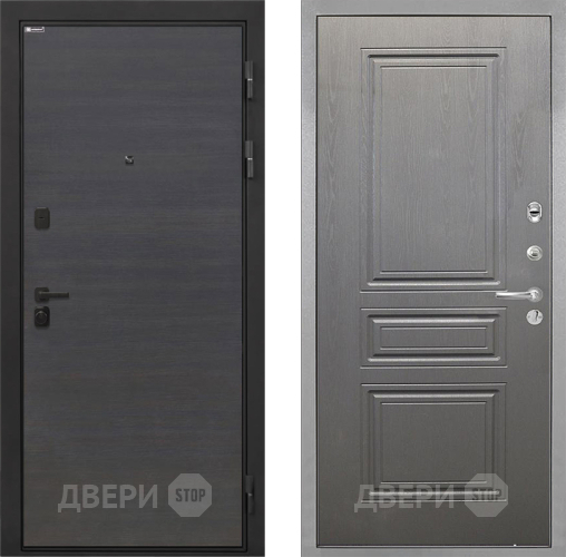 Входная металлическая Дверь Интекрон (INTECRON) Профит Black Эковенге ФЛ-243 Графит вуд дуб в Химках