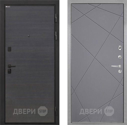 Входная металлическая Дверь Интекрон (INTECRON) Профит Black Эковенге Лучи-М Графит софт в Химках