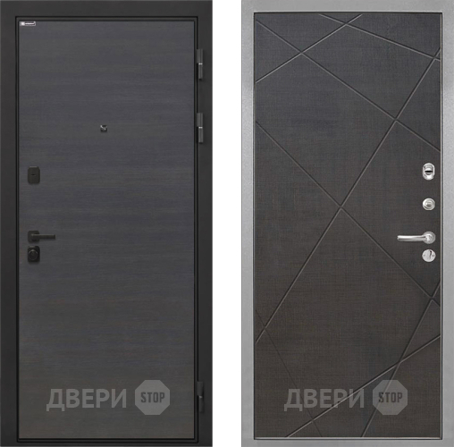 Входная металлическая Дверь Интекрон (INTECRON) Профит Black Эковенге Лучи-М Венге распил кофе в Химках