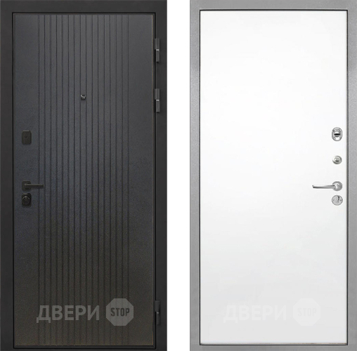 Входная металлическая Дверь Интекрон (INTECRON) Профит Black ФЛ-295 Гладкая Силк Сноу в Химках