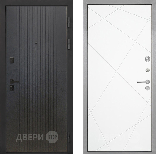 Входная металлическая Дверь Интекрон (INTECRON) Профит Black ФЛ-295 Лучи-М Софт милк в Химках