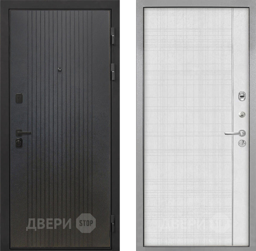 Входная металлическая Дверь Интекрон (INTECRON) Профит Black ФЛ-295 В-07 с молдингом Лофт белый в Химках